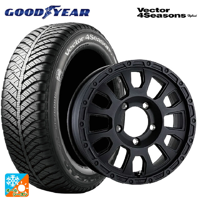 215/65R16 98H グッドイヤー ベクターフォーシーズンズ ハイブリッド 阿部商会 ラ･ストラーダ アベンチュラ WB 16-5.5J 国産車用 オールシーズンタイヤホイール4本セット