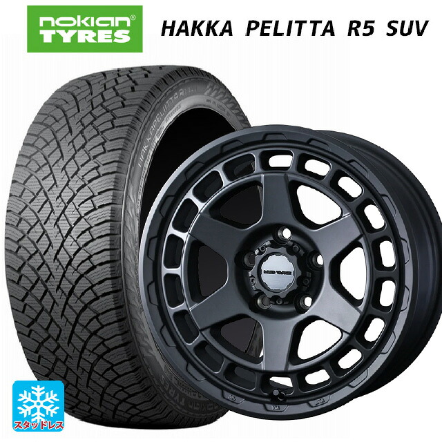 215/70R16 100R ノキアン ハッカペリッタR5 SUV ウェッズ マッドヴァンス X タイプS フルマットブラック 16-5.5J 国産車用 スタッドレスタイヤホイール4本セット｜タイヤホイール専門店コニシタイヤ