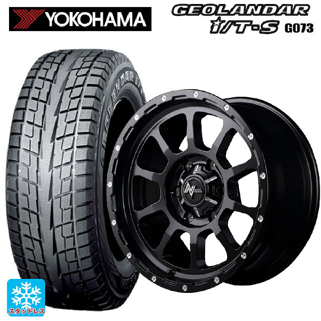215/65R16 98Q ヨコハマ ジオランダー ITS G073 正規品 エムアイディー ナイトロパワー M10パーシング セミグロスブラック/マシニング 16-6J 国産車用 スタッドレスタイヤホイール4本セット|タイヤホイール専門店コニシタイヤ
