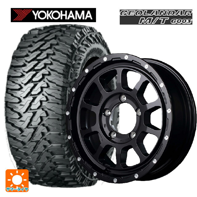 195R16 104/102Q ヨコハマ ジオランダー M/T G003 正規品 エムアイディー ナイトロパワー M10パーシングJ セミグロスブラック／マシニング 16-5.5J 国産車用 サマータイヤホイール4本セット