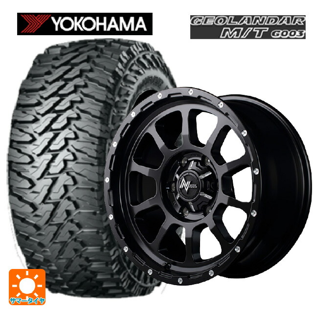 225/70R16 103S ヨコハマ ジオランダー M/T G003 正規品 # エムアイディー ナイトロパワー M10パーシング セミグロスブラック/マシニング 16-6J 国産車用 サマータイヤホイール4本セット|タイヤホイール専門店コニシタイヤ