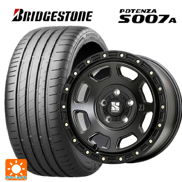 245/45R18 100Y XL ブリヂストン ポテンザ S007A 正規品 エムエルジェイ エクストリームJ XJ07 Satin Black 18-8J 国産車用 サマータイヤホイール4本セット