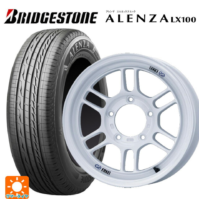 215/65R16 98H ブリヂストン アレンザLX100 正規品 # エンケイ オールロード RPT1 ホワイト 16-6J 国産車用 サマータイヤホイール4本セット