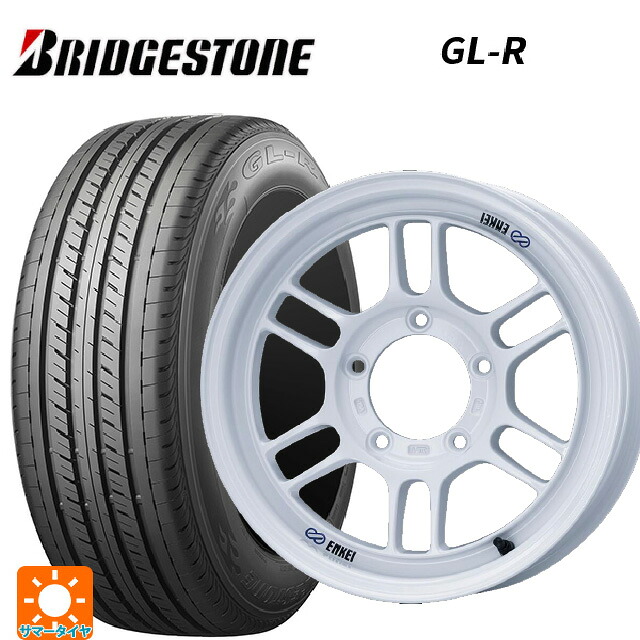 215/65R16 109/107R ブリヂストン GL-R 正規品 エンケイ オールロード RPT1 ホワイト 16-5.5J 国産車用 サマータイヤホイール4本セット