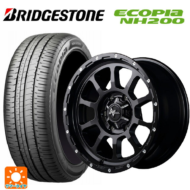 205/65R16 95H ブリヂストン エコピア NH200 正規品 エムアイディー ナイトロパワー M10パーシング セミグロスブラック／マシニング 16-7J 国産車用 サマータイヤホイール4本セット 109,643円