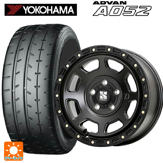 235/45R18 98Y XL ヨコハマ アドバン A052 正規品 エムエルジェイ エクストリームJ XJ07 Satin Black 18-8J 国産車用 サマータイヤホイール4本セット