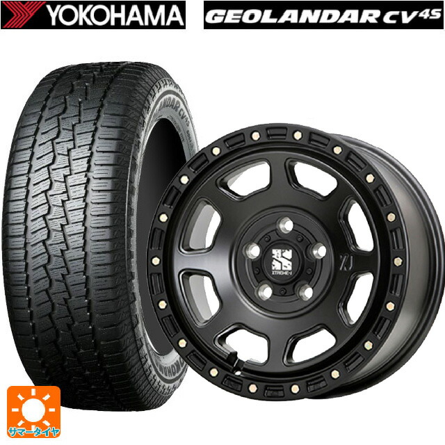 スズキ ジムニーノマド(JC74W)用 225/70R16 103H ヨコハマ ジオランダー CV G058 正規品 エムエルジェイ エクストリームJ XJ07 Satin Black 新品サマータイヤホイール 4本セット