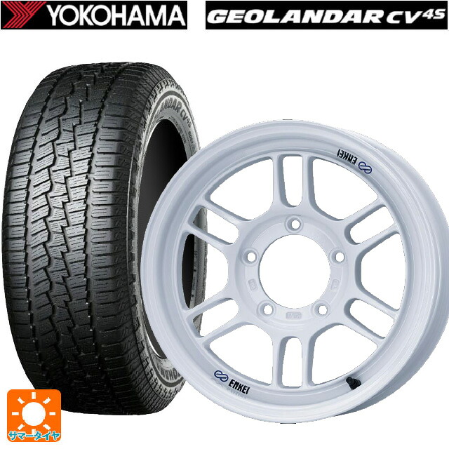 スズキ ジムニーシエラ(74系)用 225/70R16 103H ヨコハマ ジオランダー CV G058 正規品 エンケイ オールロード RPT1 ホワイト 新品サマータイヤホイール 4本セット｜タイヤホイール専門店コニシタイヤ