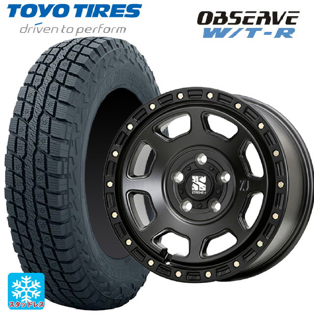 ジープ グラディエーター(JT系)用 285/70R17 116/113Q トーヨー オブザーブ W/T-R エムエルジェイ エクストリームJ XJ07 Satin Black 新品スタッドレスタイヤホイール 5本セット