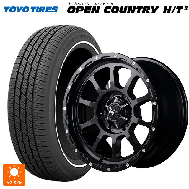 155/65R14 75H トーヨー オープンカントリー HT2 ホワイトリボン エムアイディー ナイトロパワー M10パーシング セミグロスブラック／マシニング 14-4.5J 国産車用 サマータイヤホイール4本セット
