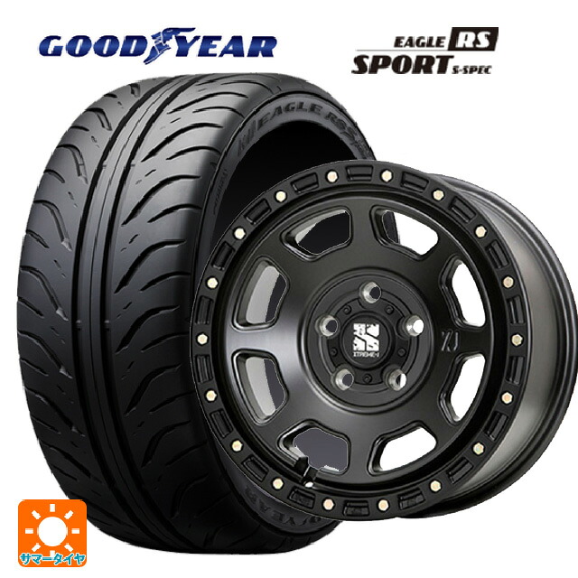 225/40R18 88W グッドイヤー イーグル RS スポーツ S-スペック エムエルジェイ エクストリームJ XJ07 Satin Black 18-8J 国産車用 サマータイヤホイール4本セット