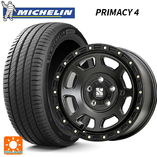 225/50R18 95V DT1(ホンダ承認) ミシュラン 正規品 プライマシー4 エムエルジェイ エクストリームJ XJ07 Satin Black 18-8J 国産車用 サマータイヤホイール4本セット