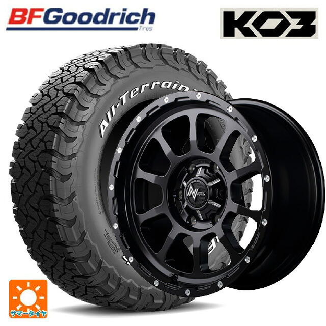 215/70R16 100/97S BFグッドリッチ オールテレーン TA KO3 ホワイトレター 正規品 # エムアイディー ナイトロパワー M10パーシング セミグロスブラック／マシニング 16-7J 国産車用 サマータイヤホイール4本セット｜タイヤホイール専門店コニシタイヤ 113,735円