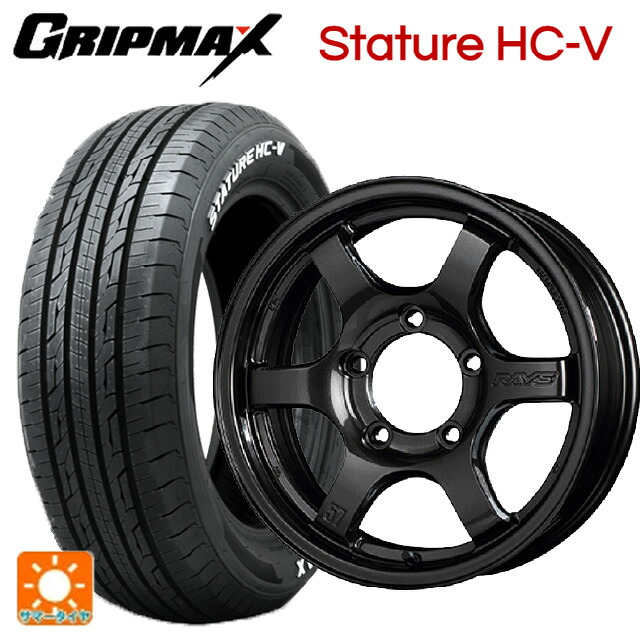 215/65R16 109/107S グリップマックス スタチャーHCV ホワイトレター レイズ グラムライツ 57DRX AXZ 16-5.5J 国産車用 サマータイヤホイール4本セット