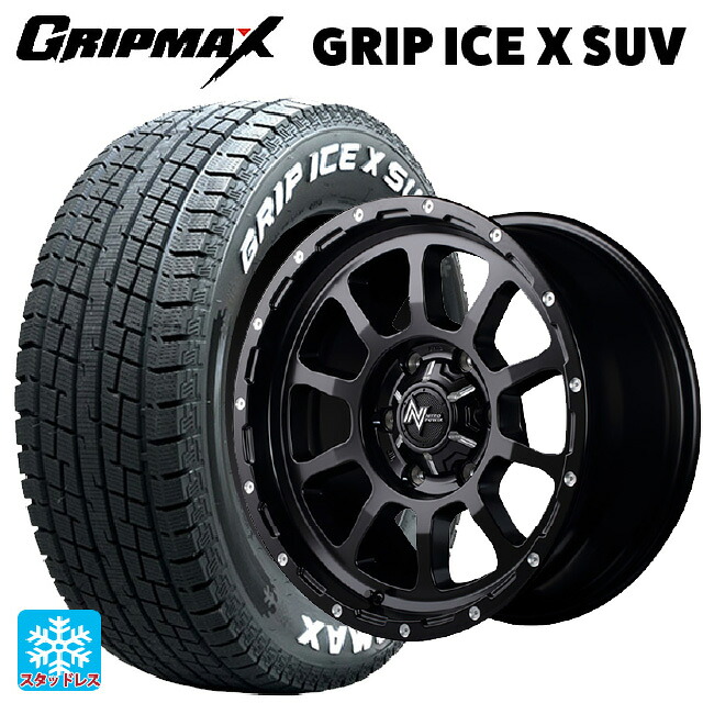 215/70R16 100Q グリップマックス グリップアイスX SUV ホワイトレター エムアイディー ナイトロパワー M10パーシング セミグロスブラック／マシニング 16-7J 国産車用 スタッドレスタイヤホイール4本セット｜タイヤホイール専門店コニシタイヤ