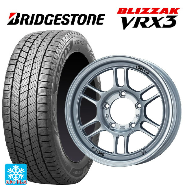 スズキ ジムニーシエラ(74系)用 215/70R16 100Q ブリヂストン ブリザック VRX3 正規品 エンケイ オールロード RPT1 スパークルシルバー 新品スタッドレスタイヤホイール 5本セット