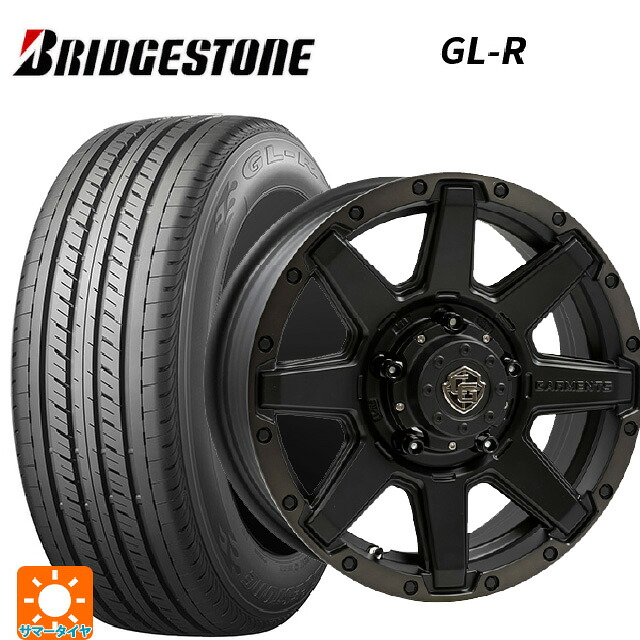 215/65R16 109/107R ブリヂストン GL-R 正規品 ウェッズ クロスオーバー ガーメンツ スタイルU マットブラッククリア 16-5.5J 国産車用 サマータイヤホイール4本セット|タイヤホイール専門店コニシタイヤ