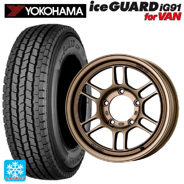 スズキ ジムニーシエラ(74系)用 225/70R16 117/115L ヨコハマ アイスガード IG91 for VAN エンケイ オールロード RPT1 マットブロンズ 新品スタッドレスタイヤホイール 4本セット｜タイヤホイール専門店コニシタイヤ