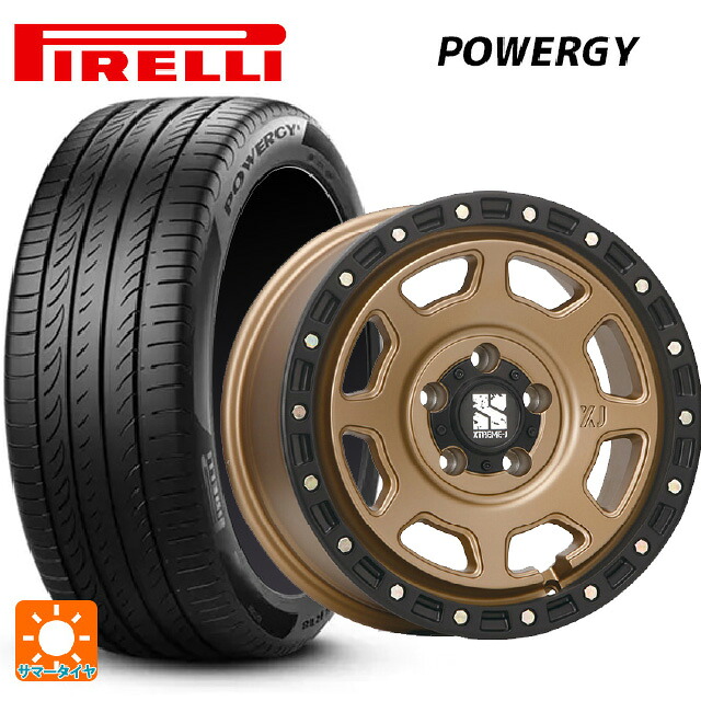 215/50R17 95W XL ピレリ パワジー 正規品 エムエルジェイ エクストリームJ XJ07 Matte Bronze　BKRim 17-8J 国産車用 サマータイヤホイール4本セット