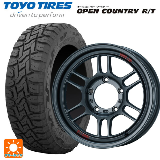 スズキ ジムニーノマド(JC74W)用 215/70R16 100Q トーヨー オープンカントリー RT ブラックレター エンケイ オールロード RPT1 マットダークガンメタリック 新品サマータイヤホイール 5本セット