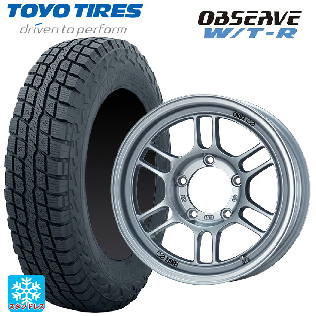 スズキ ジムニー(64系)用 185/85R16 105N トーヨー オブザーブ W/T-R # エンケイ オールロード RPT1 スパークルシルバー 新品スタッドレスタイヤホイール 4本セット 101,815円