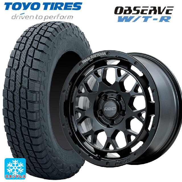 スズキ ジムニーシエラ(74系)用 225/75R16 103/100Q トーヨー オブザーブ W/T-R レイズ チームデイトナ M9+ BOJ 新品スタッドレスタイヤホイール 5本セット