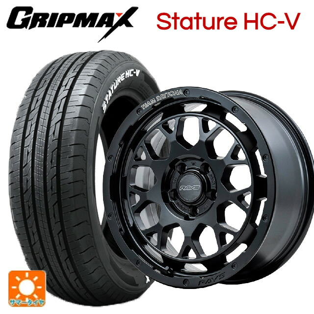 215/65R16 109/107S グリップマックス スタチャーHCV ホワイトレター レイズ チームデイトナ M9+ BOJ 16-6J 国産車用 サマータイヤホイール4本セット