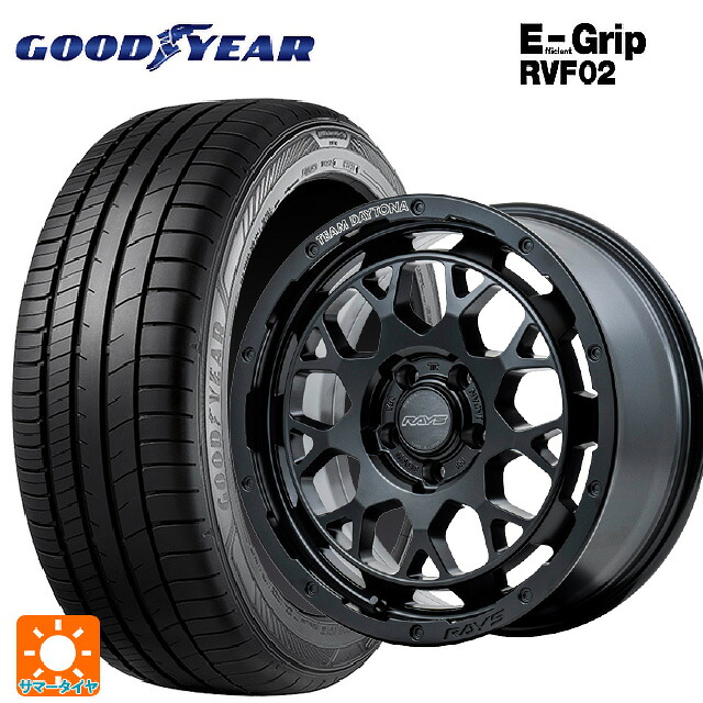 トヨタ ヴォクシー(90系)用 215/45R18 93W XL グッドイヤー エフィシェントグリップ RVF02 レイズ チームデイトナ M9+ BOJ 新品サマータイヤホイール 4本セット