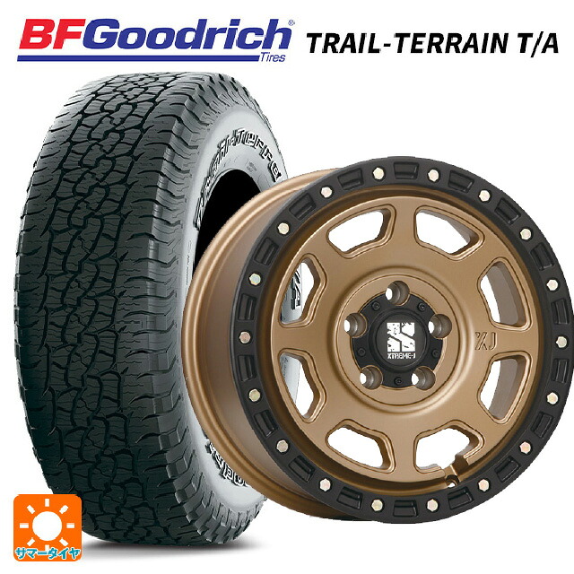ジープ ラングラー(JL系)用 245/75R17 112T BFグッドリッチ トレイルテレーン T/A ホワイトレター 正規品 エムエルジェイ エクストリームJ XJ07 Matte Bronze BKRim 新品サマータイヤホイール 4本セット|タイヤホイール専門店コニシタイヤ