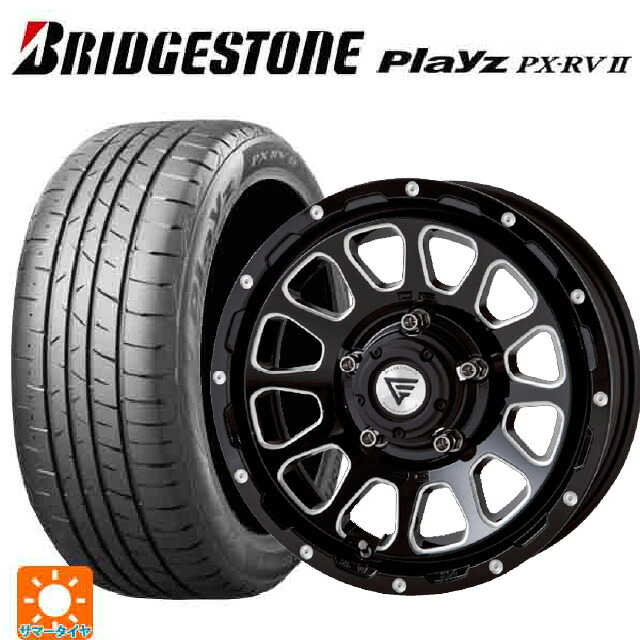 215/65R16 98H ブリヂストン プレイズ PX-RV2 正規品 エクシズルライン デルタフォース オーバル # ブラックマシニング 16-5.5J 国産車用 サマータイヤホイール4本セット
