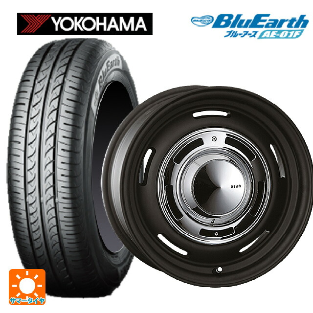 205/55R16 91V ヨコハマ ブルーアース AE01F クリムソン ディーン クロスカントリー マットブラック 16-6.5J 国産車用 サマータイヤホイール4本セット