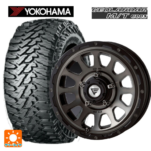 スズキ ジムニー(64系)用 215/70R16 100/97Q ヨコハマ ジオランダー M/T G003 正規品 エクシズルライン デルタフォース オーバル # マットスモークポリッシュ 新品サマータイヤホイール 5本セット