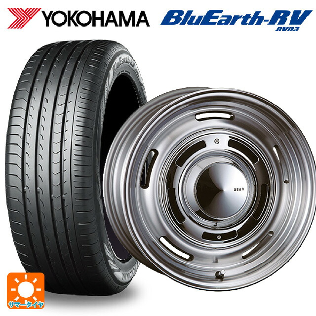 215/45R18 93W XL ヨコハマ ブルーアース RV03 # クリムソン ディーン クロスカントリー バーニッシュグレー 18-8J 国産車用 サマータイヤホイール4本セット
