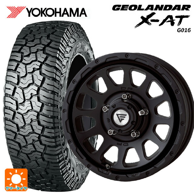 スズキ ジムニー(64系)用 215/70R16 100/97Q ヨコハマ ジオランダー X-AT G016 ブラックレター 正規品 # エクシズルライン デルタフォース オーバル マットブラック 新品サマータイヤホイール 5本セット|タイヤホイール専門店コニシタイヤ