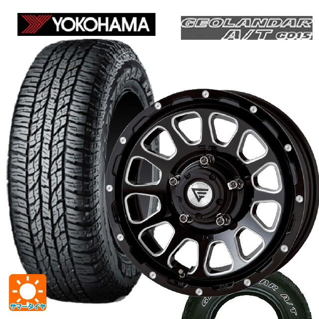 スズキ ジムニーノマド(JC74W)用 225/75R16 115/112R ヨコハマ ジオランダー A/T G015 ホワイトレター 正規品 エクシズルライン デルタフォース オーバル ブラックマシニング 新品サマータイヤホイール 4本セット