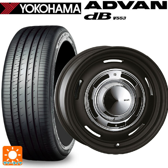 215/60R16 95V ヨコハマ アドバンデシベル V553 正規品 クリムソン ディーン クロスカントリー マットブラック 16-6.5J 国産車用 サマータイヤホイール4本セット