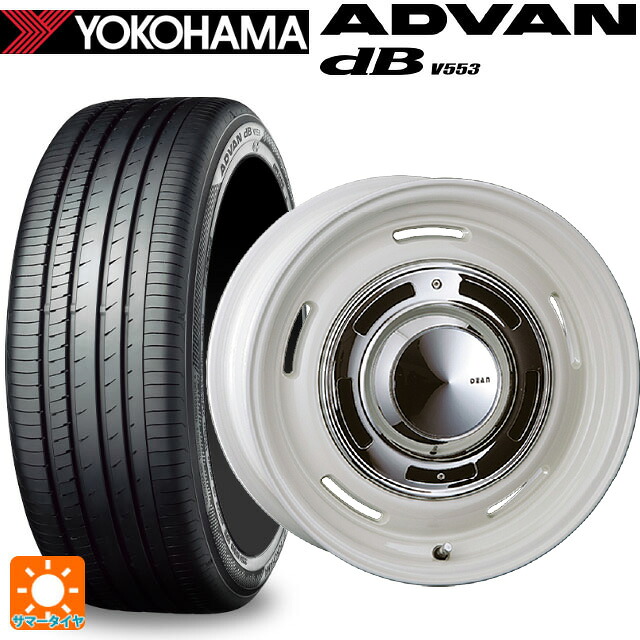 215/60R16 95V ヨコハマ アドバンデシベル V553 正規品 クリムソン ディーン クロスカントリー マーガレットホワイト 16-6.5J 国産車用 サマータイヤホイール4本セット