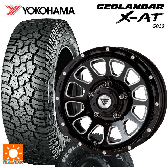 225/70R16 103S ヨコハマ ジオランダー X-AT G016 ホワイトレター 正規品 エクシズルライン デルタフォース オーバル # ブラックマシニング 16-5.5J 国産車用 サマータイヤホイール4本セット