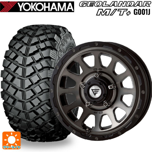 195R16 104/102Q ヨコハマ ジオランダー M/Tプラス G001J 正規品 エクシズルライン デルタフォース オーバル # マットスモークポリッシュ 16-5.5J 国産車用 サマータイヤホイール4本セット