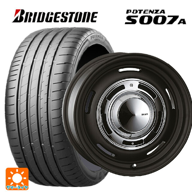 225/40R18 92Y XL ブリヂストン ポテンザ S007A 正規品 クリムソン ディーン クロスカントリー マットブラック 18-8J 国産車用 サマータイヤホイール4本セット