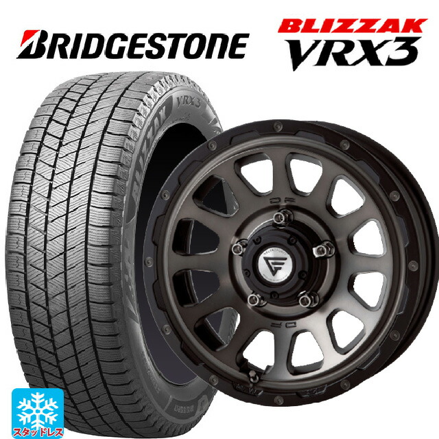 スズキ ジムニー(64系)用 215/70R16 100Q ブリヂストン ブリザック VRX3 正規品 エクシズルライン デルタフォース オーバル # マットスモークポリッシュ 新品スタッドレスタイヤホイール 5本セット