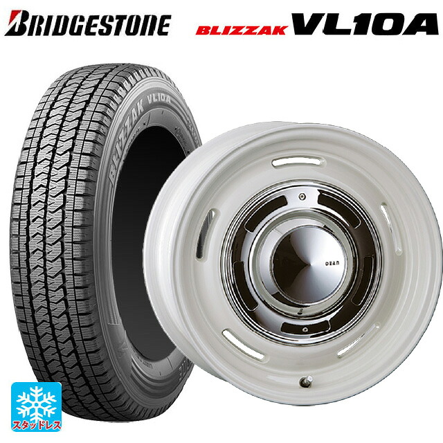 トヨタ プロボックス(160系)用 165/80R14 97/95N ブリヂストン ブリザック VL10A 正規品 クリムソン ディーン クロスカントリー マーガレットホワイト 新品スタッドレスタイヤホイール 4本セット