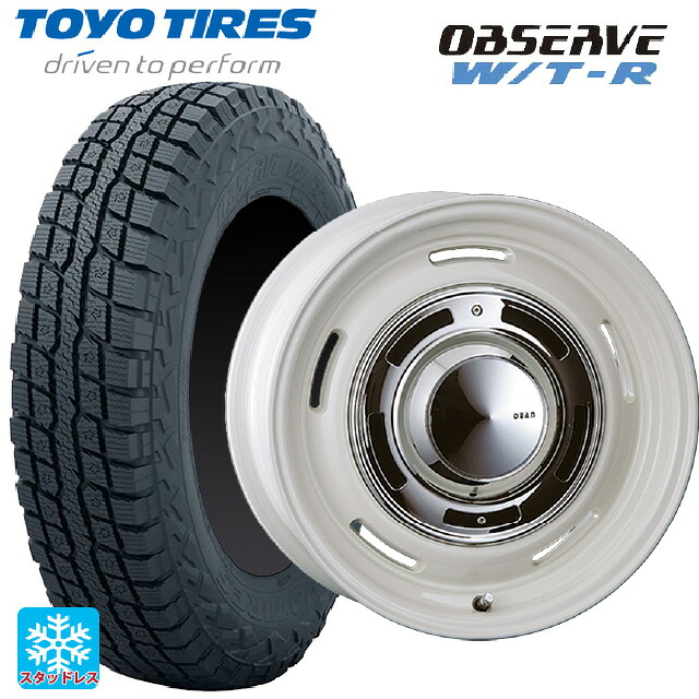 トヨタ ハイラックス(120系)用 265/70R17 112/109Q トーヨー オブザーブ W/T-R # クリムソン ディーン クロスカントリー マーガレットホワイト 新品スタッドレスタイヤホイール 4本セット