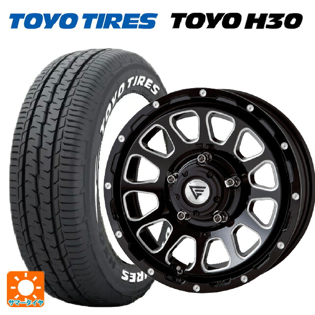 215/65R16 109/107R トーヨー H30 ホワイトレター エクシズルライン デルタフォース オーバル ブラックマシニング 16-6J 国産車用 サマータイヤホイール4本セット｜タイヤホイール専門店コニシタイヤ