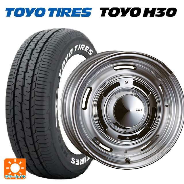 215/65R16 109/107R トーヨー H30 ホワイトレター クリムソン ディーン クロスカントリー バーニッシュグレー 16-6J 国産車用 サマータイヤホイール4本セット