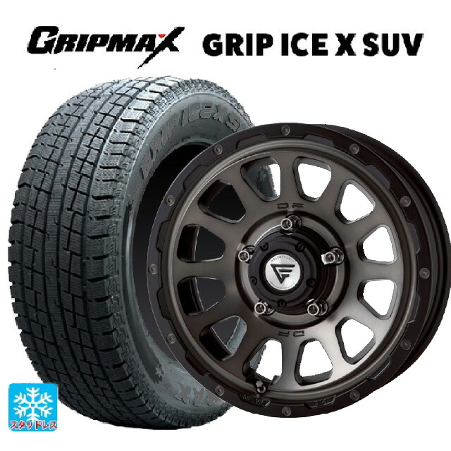 スズキ ジムニー(64系)用 175/80R16 91Q グリップマックス グリップアイスX SUV ブラックレター # エクシズルライン デルタフォース オーバル # マットスモークポリッシュ 新品スタッドレスタイヤホイール 4本セット｜タイヤホイール専門店コニシタイヤ