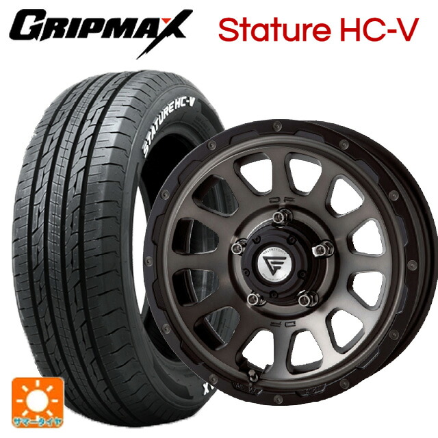 215/65R16 109/107S グリップマックス スタチャーHCV ホワイトレター エクシズルライン デルタフォース オーバル マットスモークポリッシュ 16-6J 国産車用 サマータイヤホイール4本セット 108,460円