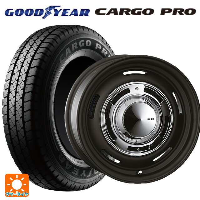 トヨタ プロボックス(160系)用 165/80R14 97/95N グッドイヤー カーゴプロ クリムソン ディーン クロスカントリー マットブラック 新品サマータイヤホイール 4本セット 90,343円