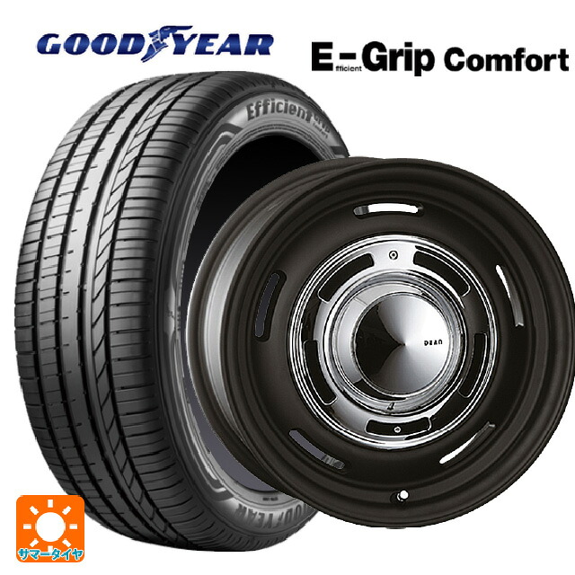 165/55R14 72V グッドイヤー エフィシェントグリップ コンフォート クリムソン ディーン クロスカントリー マットブラック 14-4.5J 国産車用 サマータイヤホイール4本セット