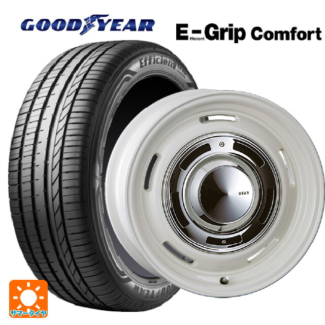 215/45R18 93W XL グッドイヤー エフィシェントグリップ コンフォート クリムソン ディーン クロスカントリー マーガレットホワイト 18-8J 国産車用 サマータイヤホイール4本セット|タイヤホイール専門店コニシタイヤ